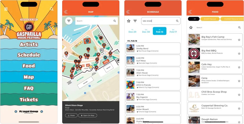 Gasparilla App Screen iOS