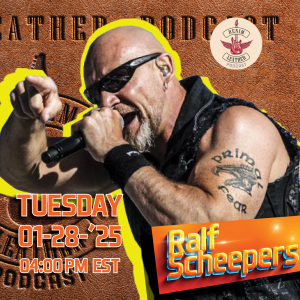 Ralf Scheepers at Denim and Leather Podcast episode 26 poster