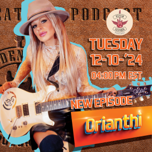 Orianthi at Denim and Leather Podcast episode 24 poster