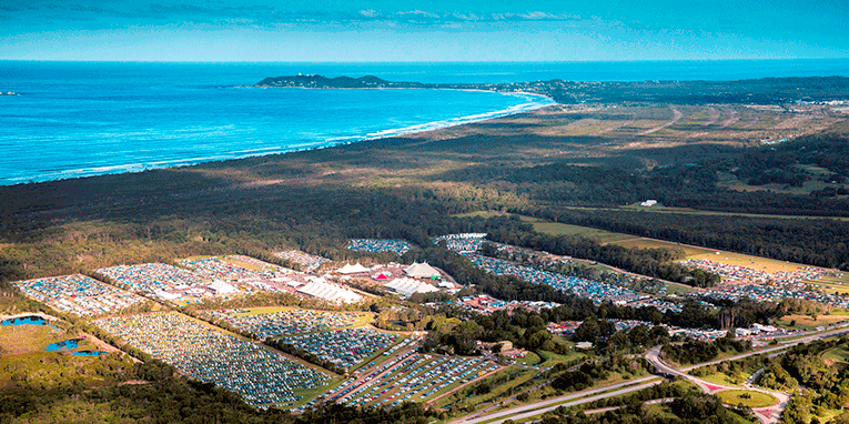 Byron Bay Bluesfest Location Aerial View