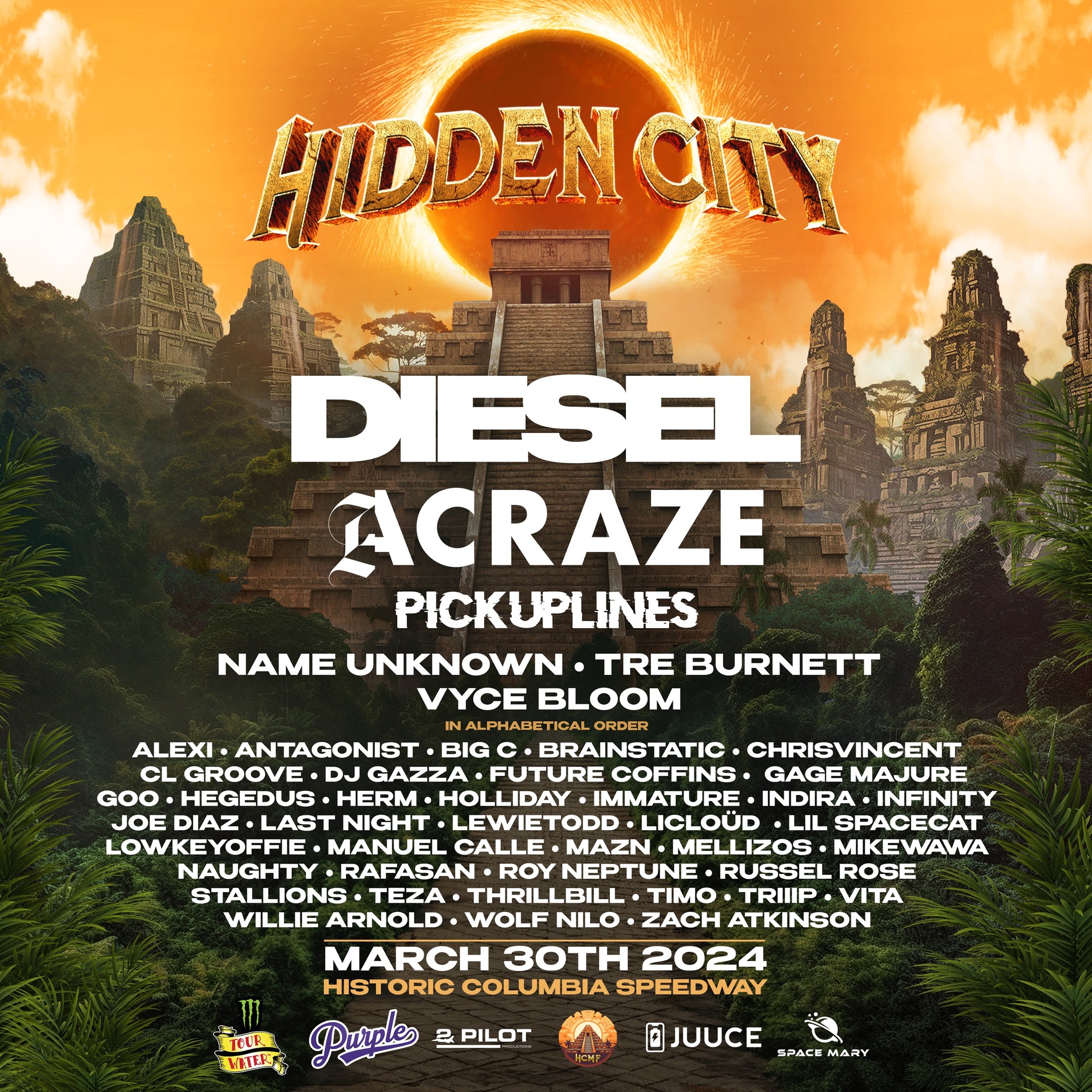 Hidden City 2024 Lineup Poster
