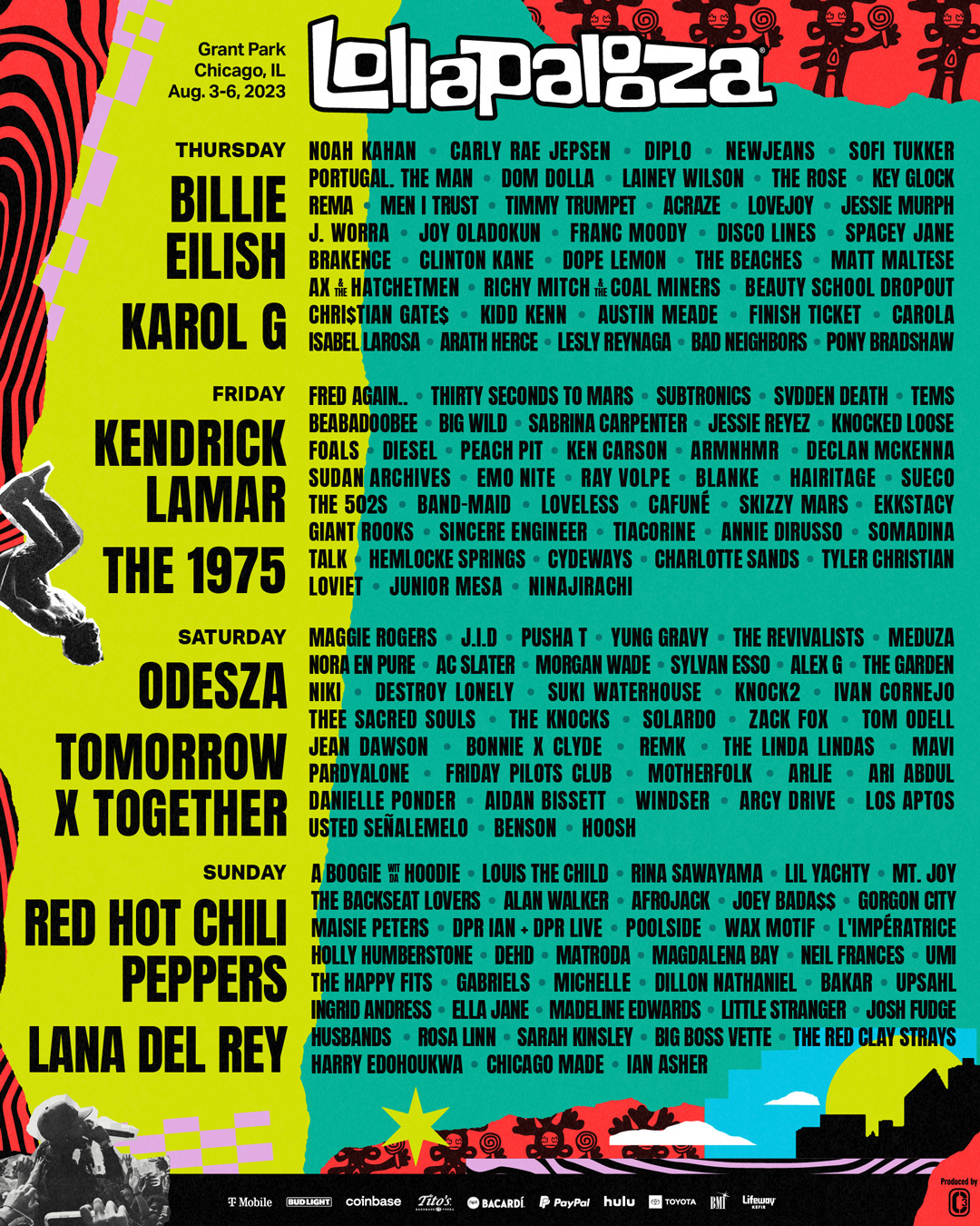 lollapalooza 2023 lineup poster