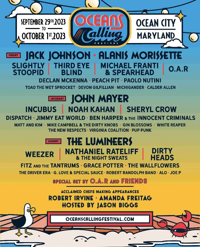 Oceans Calling 2023 Lineup Poster