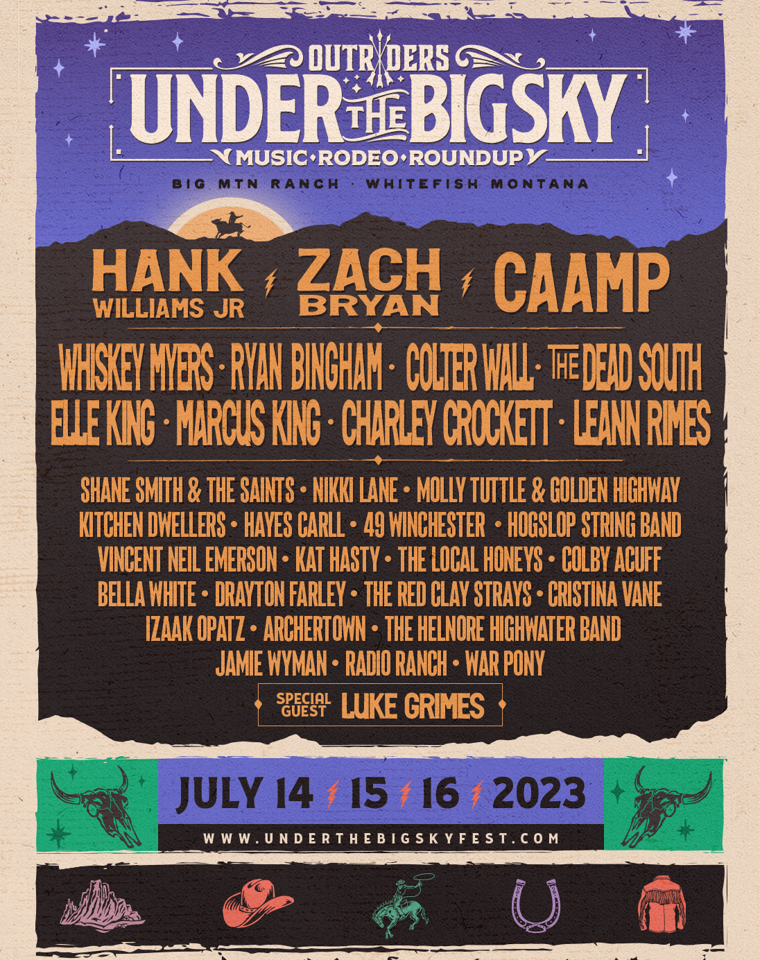 Under the Big Sky 2023 Lineup Poster