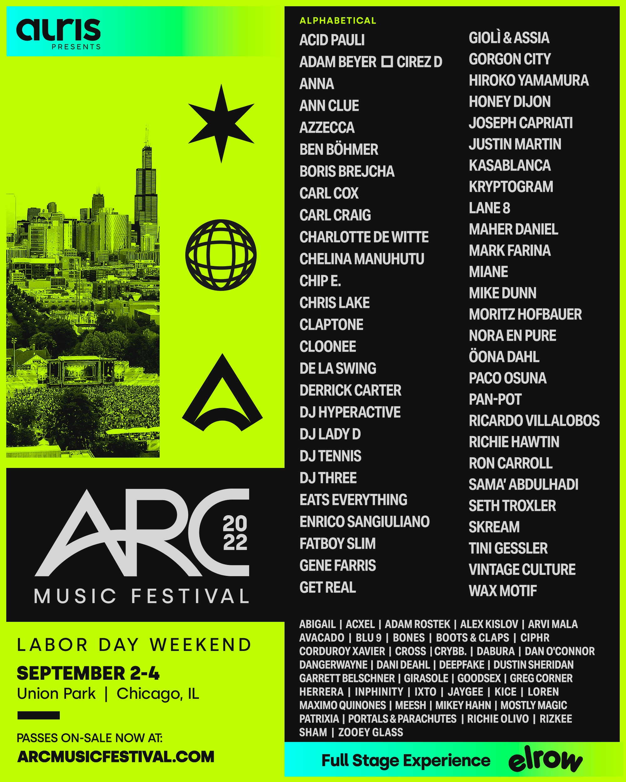 ARC Music Festival 2022 Lineup Poster
