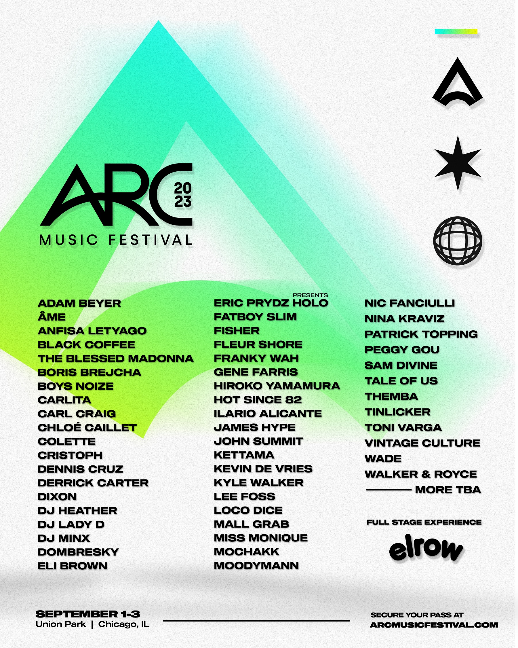 ARC Music Festival 2023 Lineup Poster
