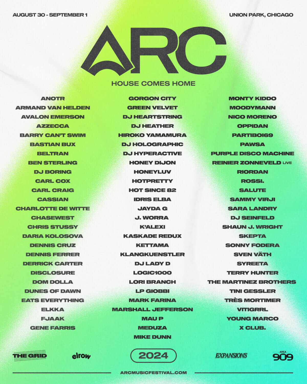 ARC Music Festival 2024 Lineup Poster