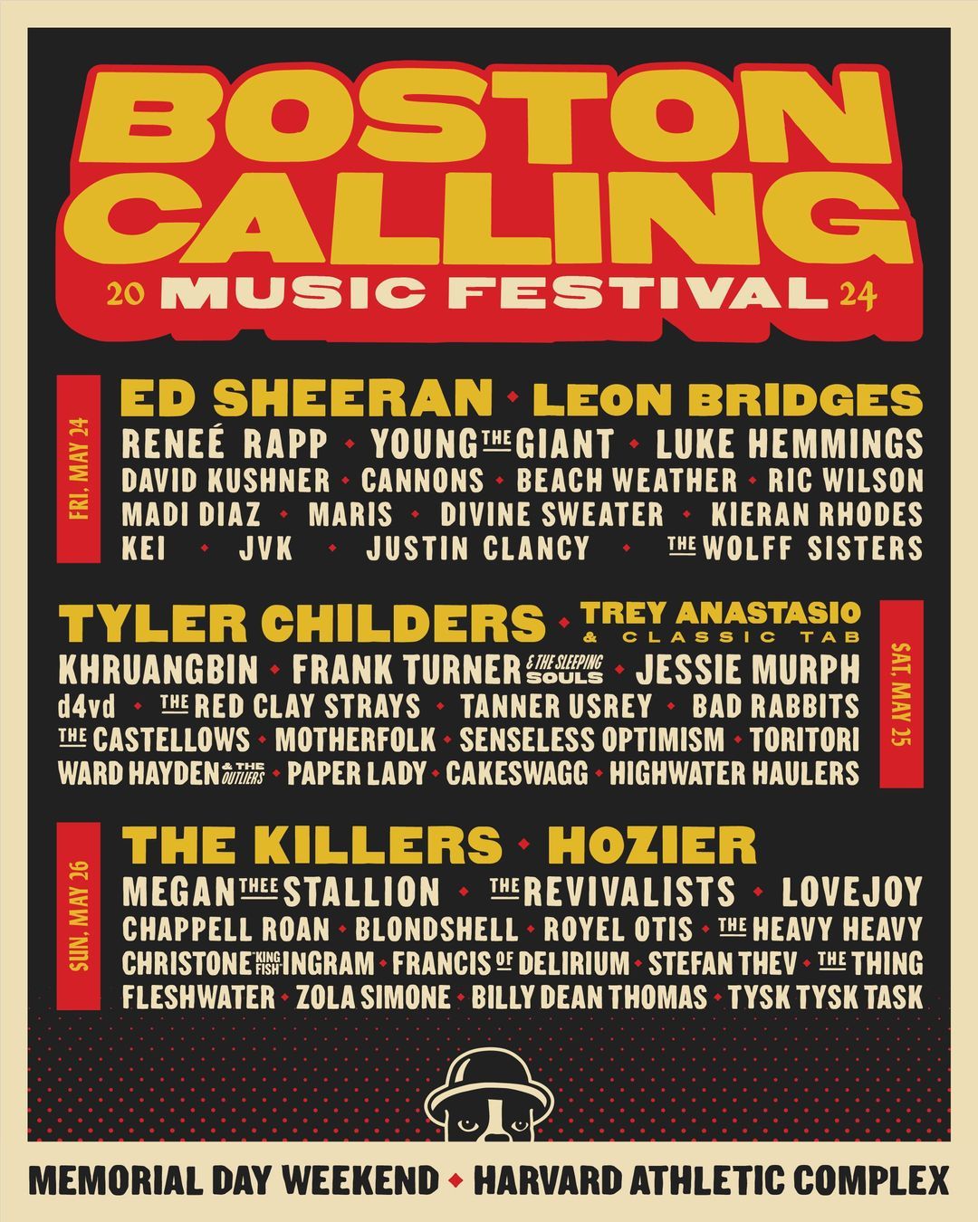 Boston Calling 2024 Lineup Poster