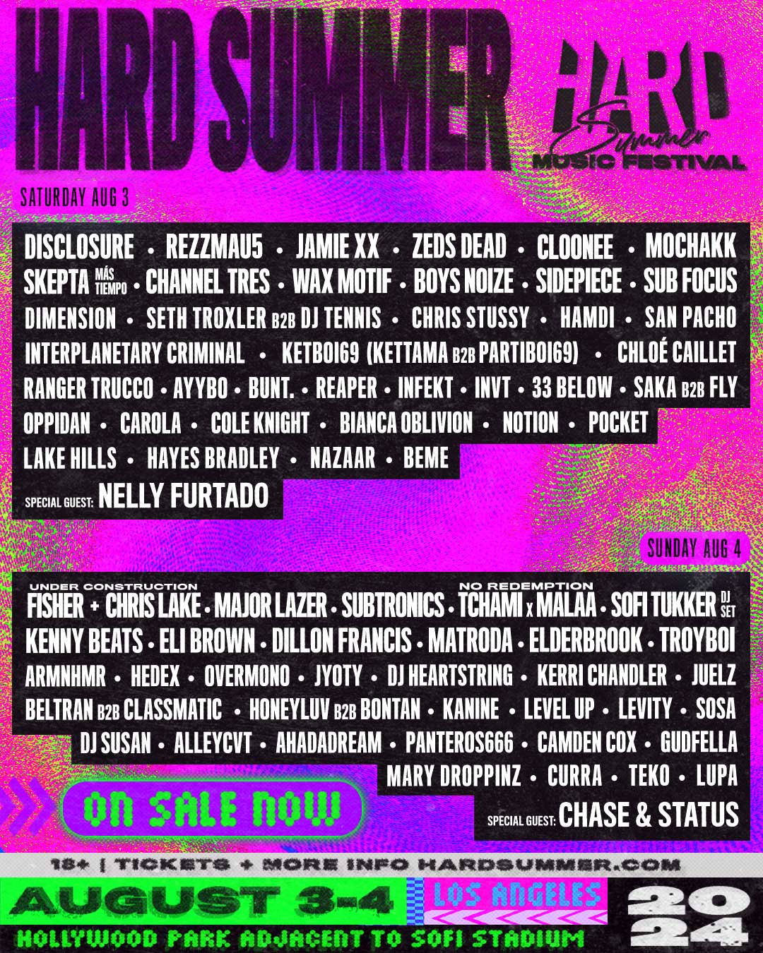 Hard Summer 2024 Lineup poster