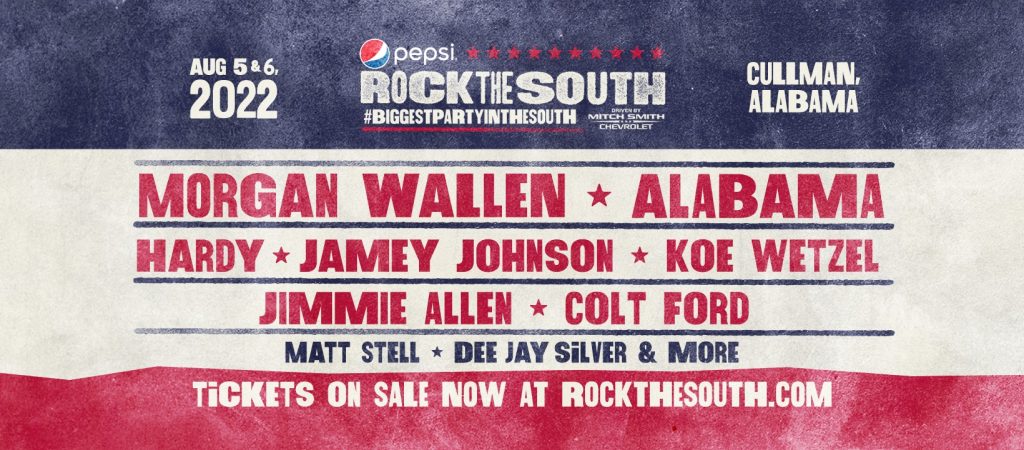 Rock the South 2022 Lineup (Poster)
