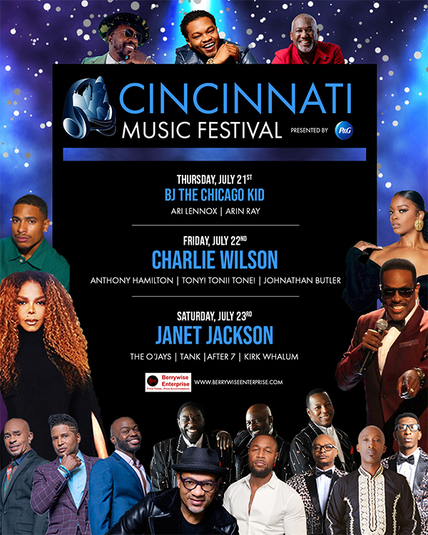 Cincinnati Music Festival 2022 Lineup Poster