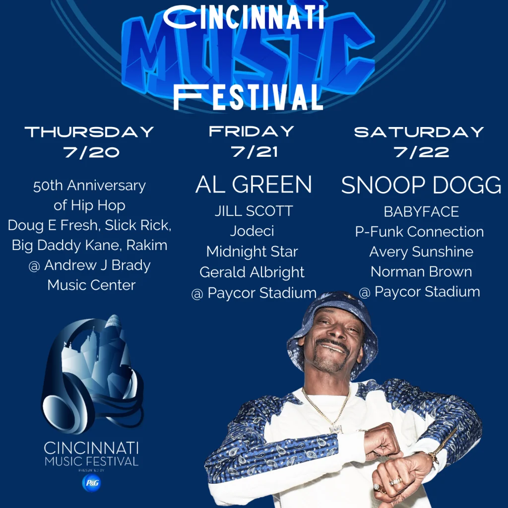 Cincinnati Music Festival 2023 Lineup Poster