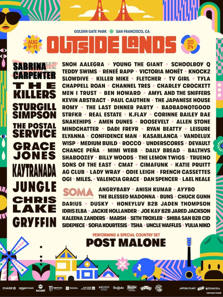 OUTSIDE LANDS 2024 lineup poster corrected