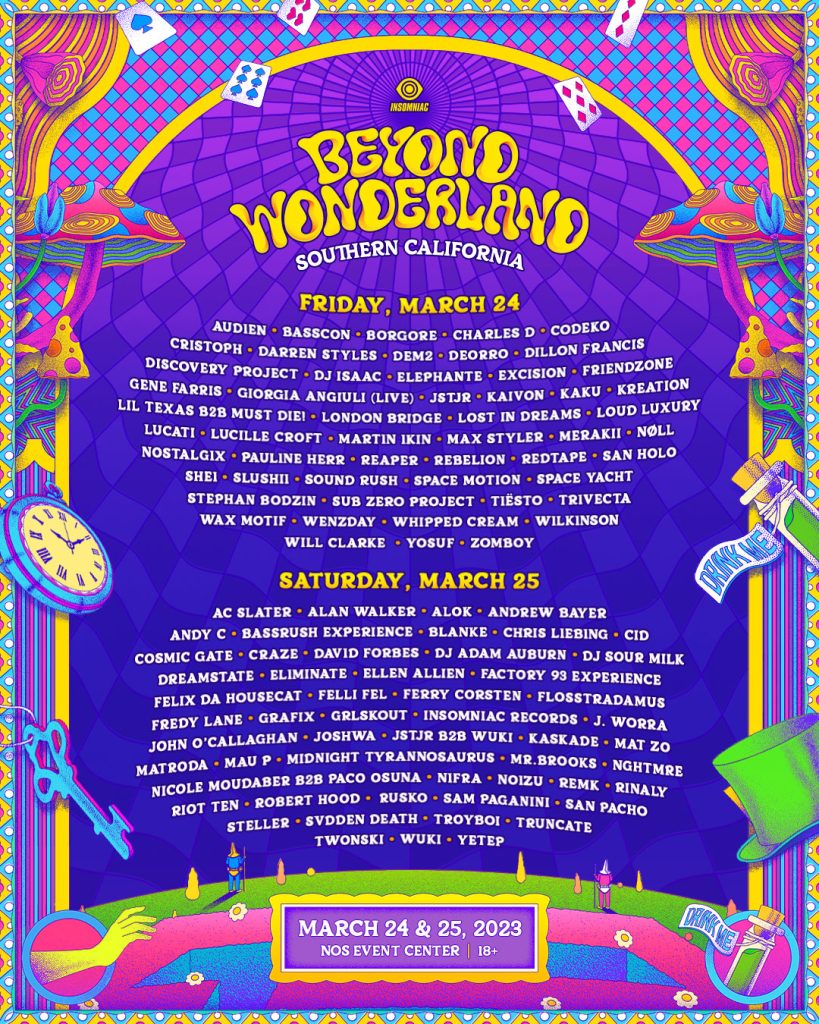 beyond wonderland 2023 lineup poster