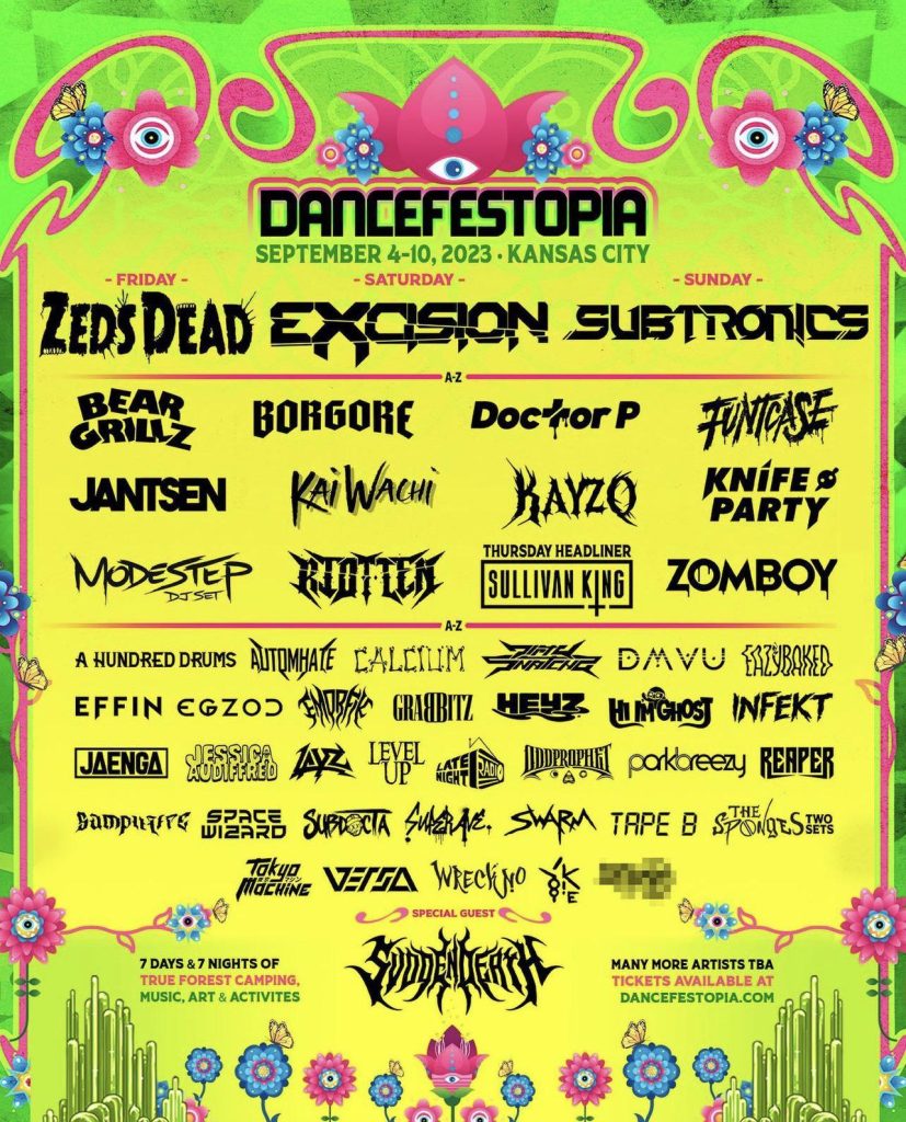 Dancefestopia 2023 Lineup Poster