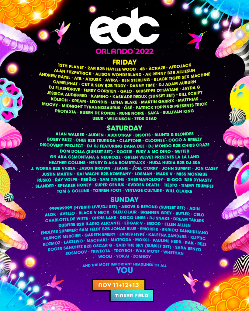 EDC Orlando 2022 lineup