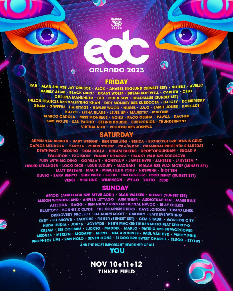 EDC Orlando 2023 lineup