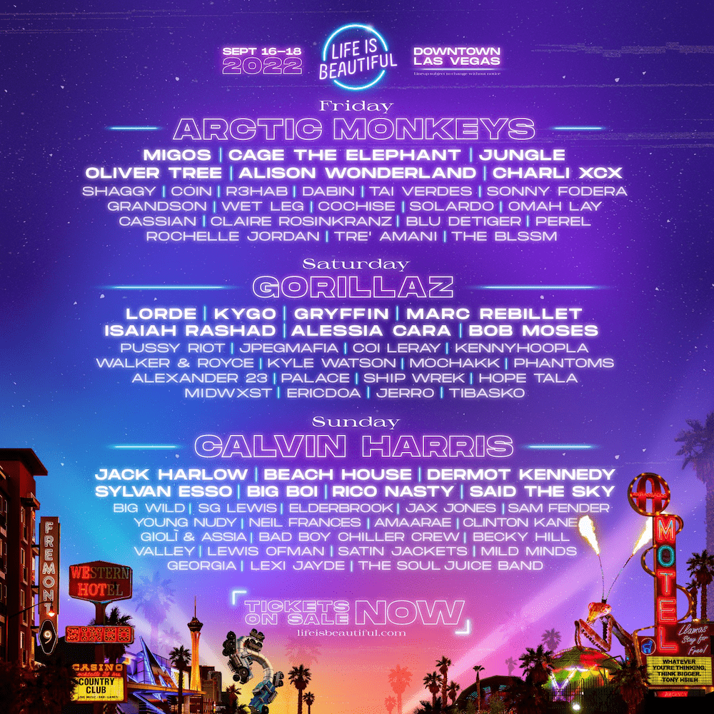 Life is Beautiful 2022 Lineup
