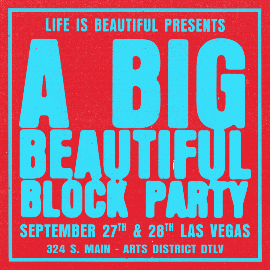 Life is Beautiful Block Party 2024 poster