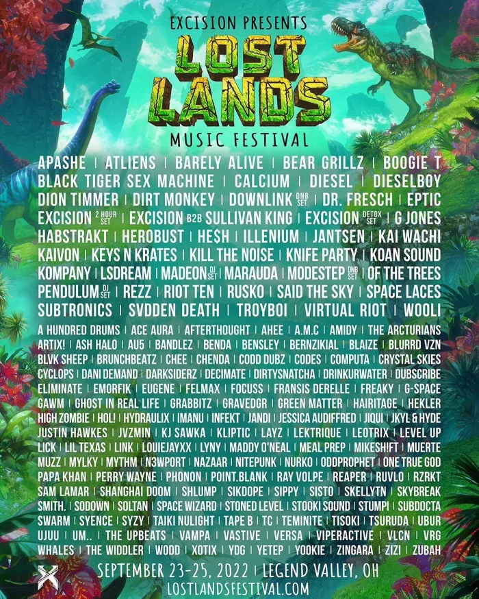 Lost Lands 2022 Lineup (Poster)