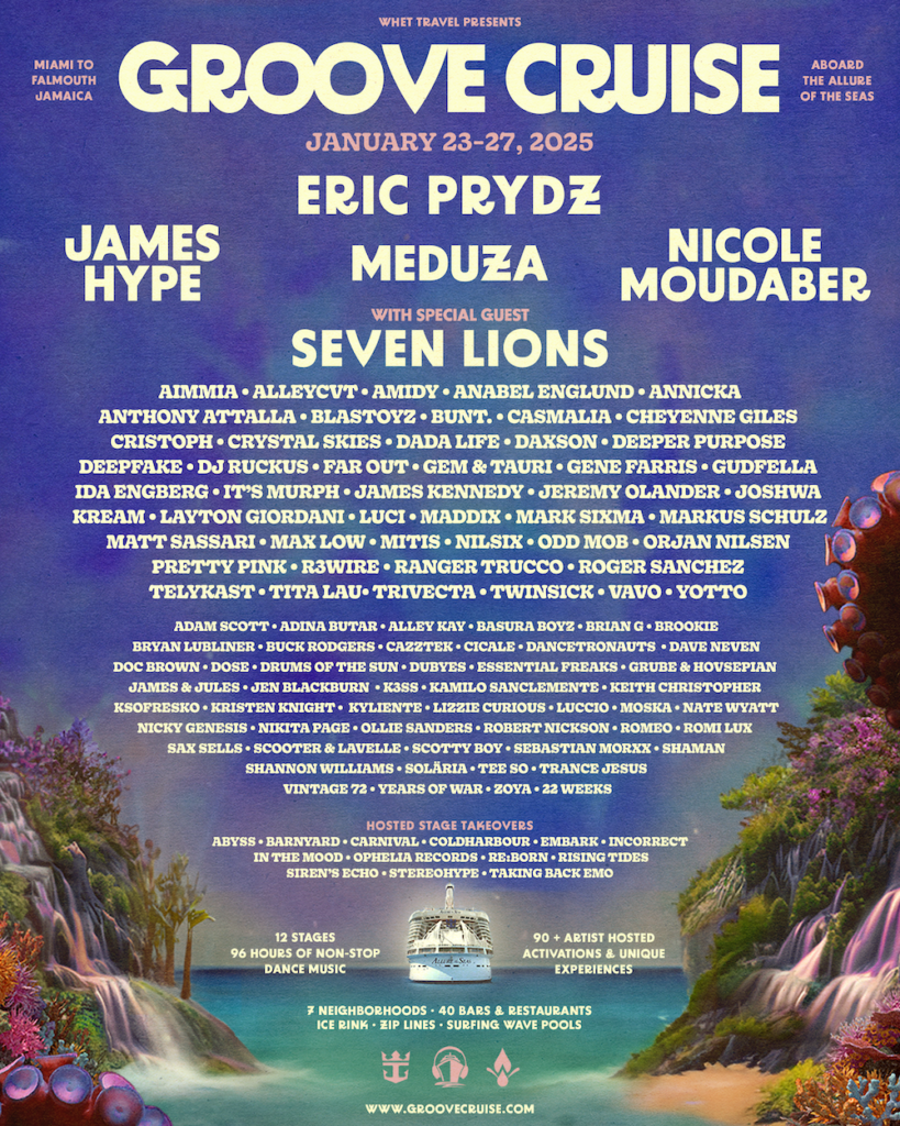 Groove Cruise 2025 Lineup Poster