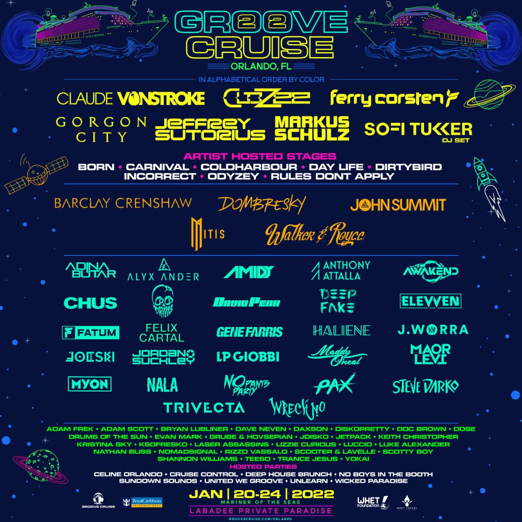 2022 Groove Cruise Lineup Poster