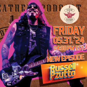 Russell Pzutto poster - Denim and Leather Podcast - Episode 10