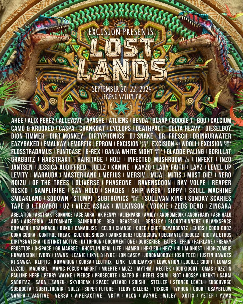 Lost Lands lineup 2024 poster