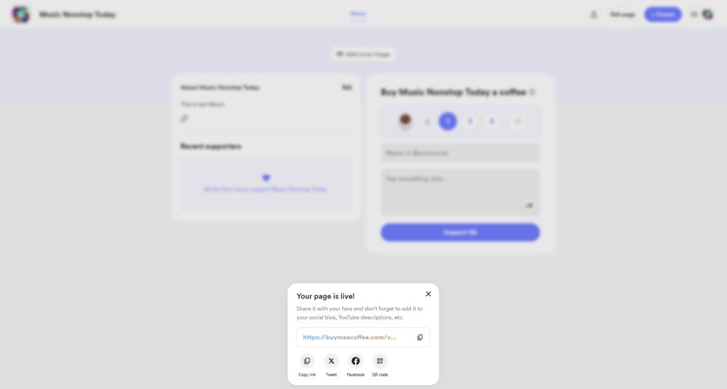 Buy me a coffee - налогот е креиран