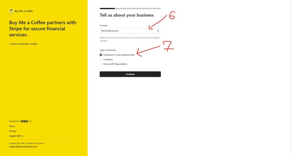 Buy me a coffee - информација за креаторот