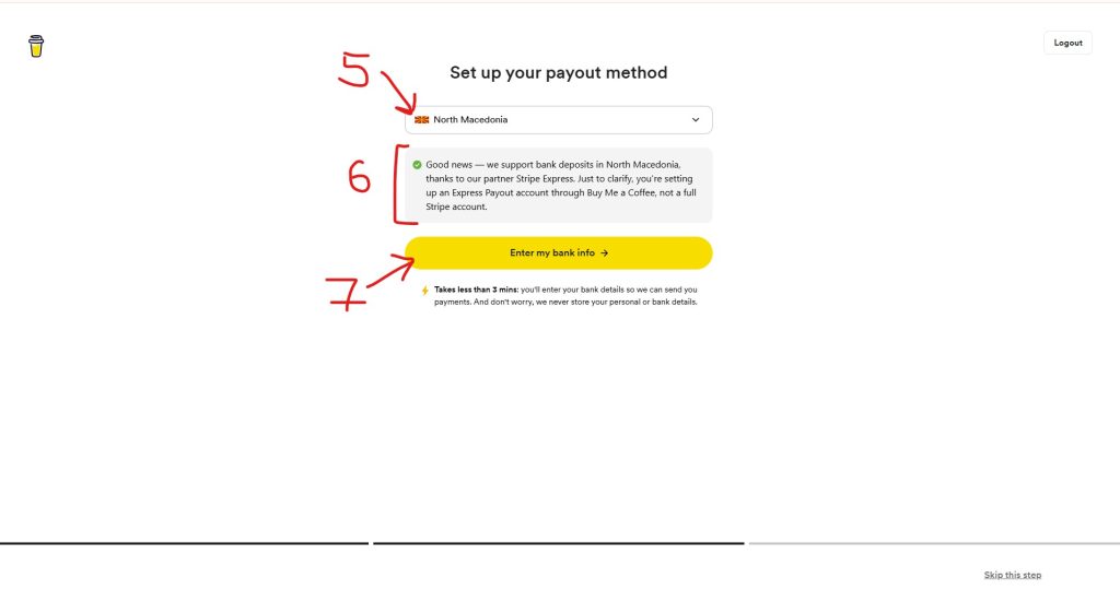 Buy me a coffee - payment method