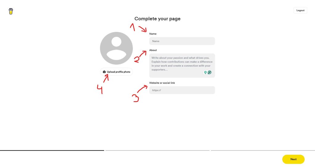 Buy me a coffee - иницијални информации за веб страната