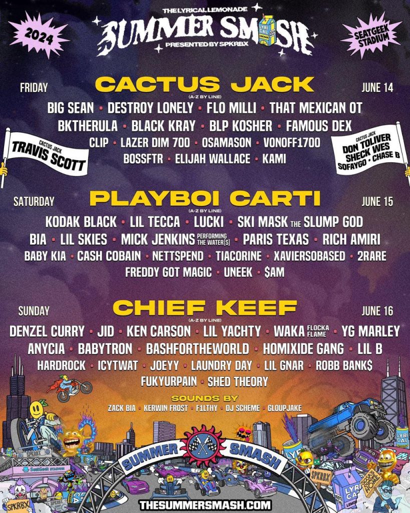 Summer Smash 2024 Lineup Poster