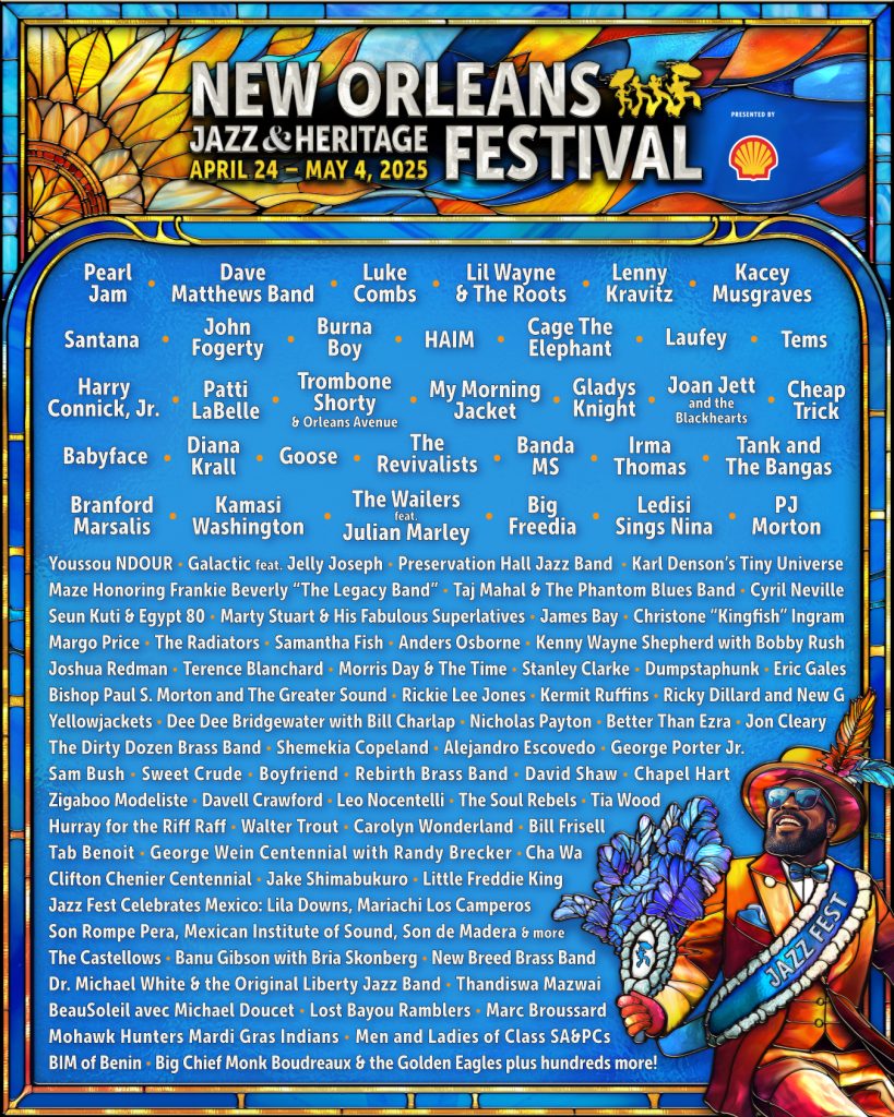 New Orleans Jazz Fest 2025 lineup poster