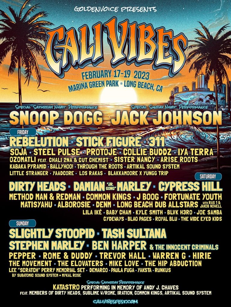 Cali Vibes 2023 Lineup poster