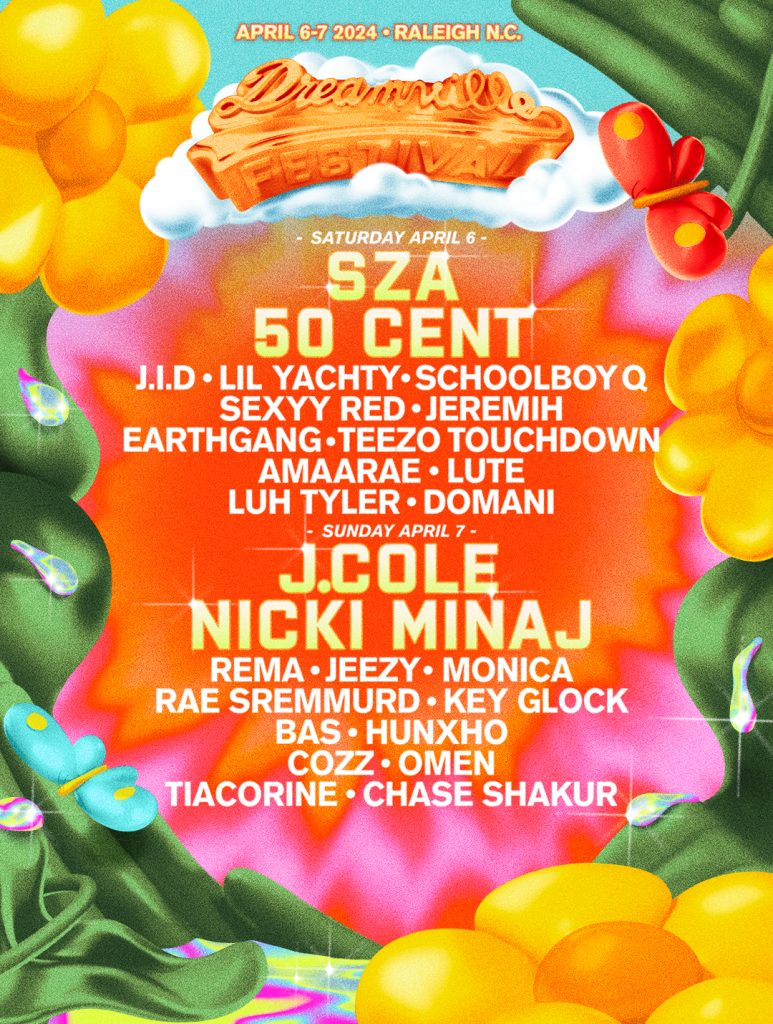 Dreamville 2024 Lineup Poster