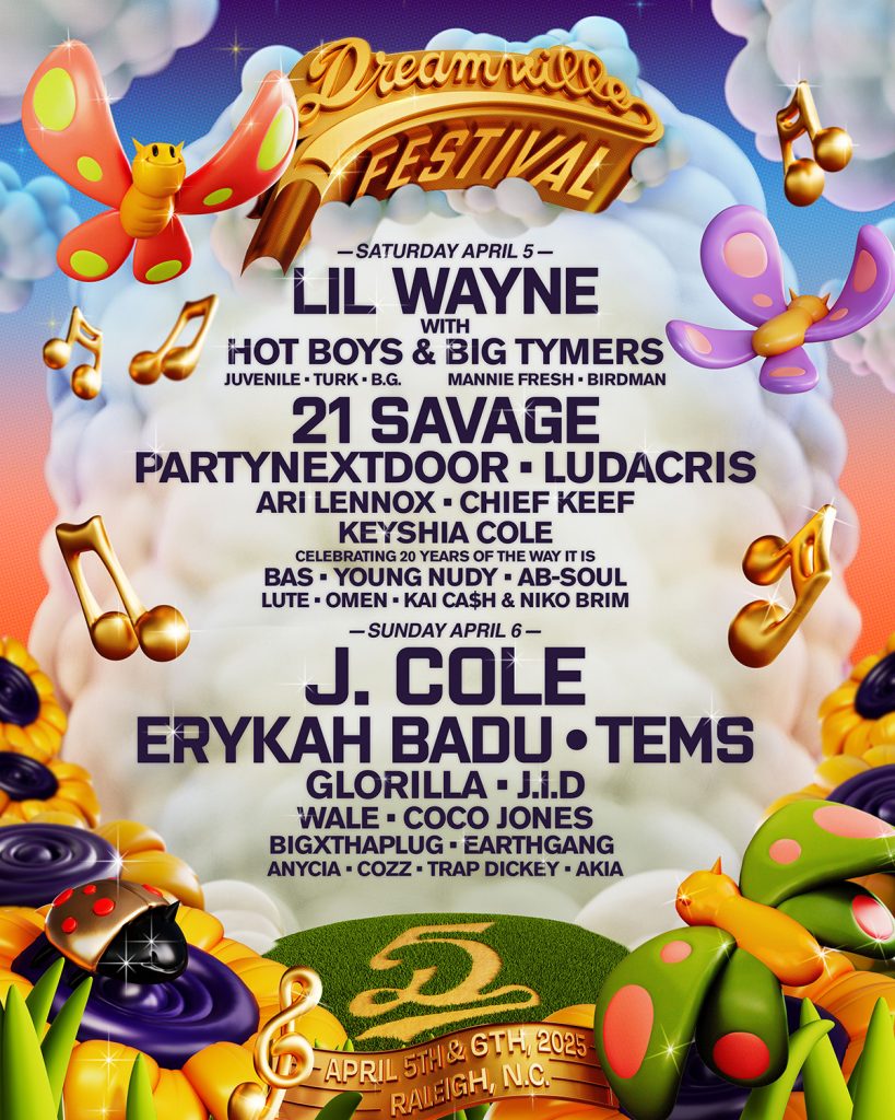 Dreamville 2025 Lineup Poster