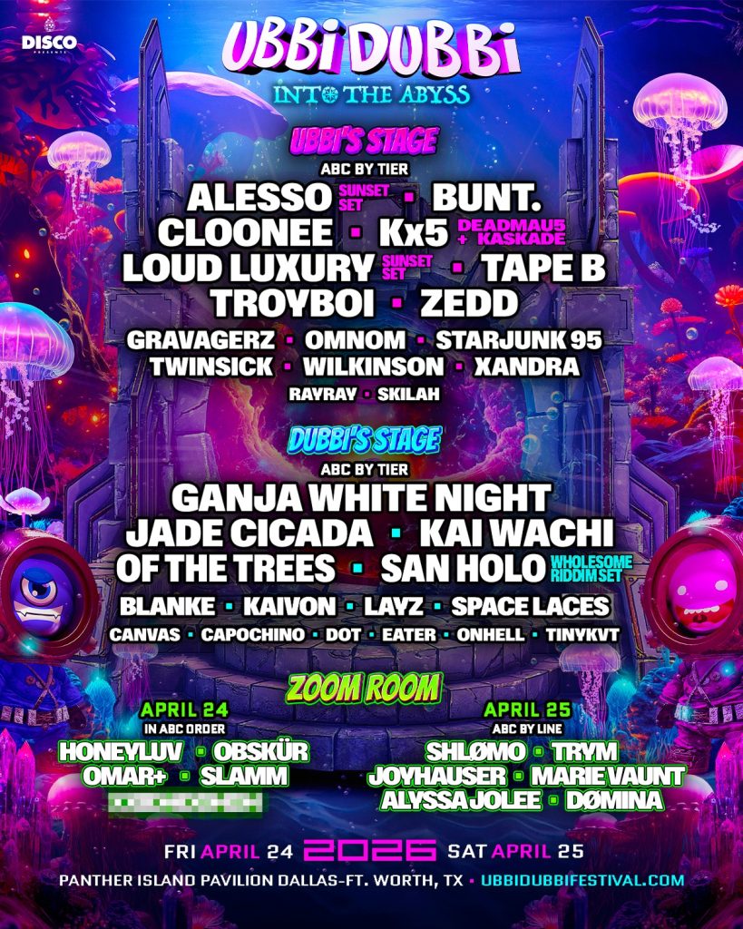 Ubbi Dubbi festival 2026 lineup phase 2 poster
