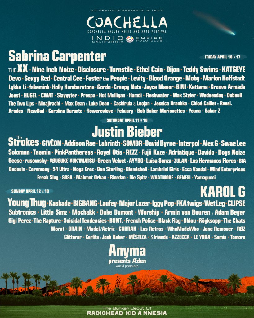 Coachella 2026 Lineup Flyer/Poster