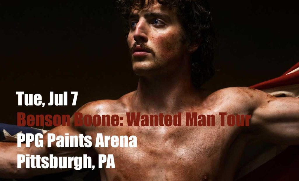 Benson Boone - concert - Jul 7, 2026 - PPG Paints Arena, Pittsburgh, PA